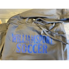 Gray Dryfit Pullover Hooded Sweatshirt Soccer  Logo 